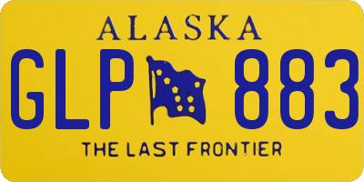 AK license plate GLP883