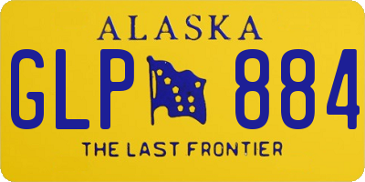AK license plate GLP884