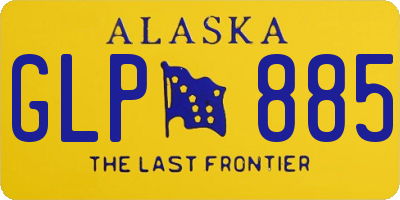 AK license plate GLP885