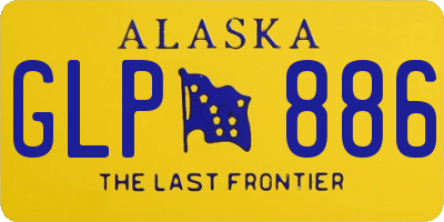 AK license plate GLP886