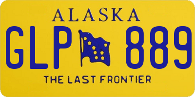 AK license plate GLP889