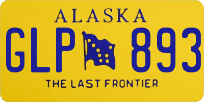 AK license plate GLP893