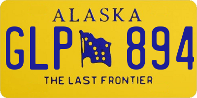 AK license plate GLP894