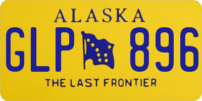 AK license plate GLP896