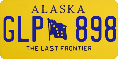 AK license plate GLP898