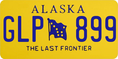 AK license plate GLP899