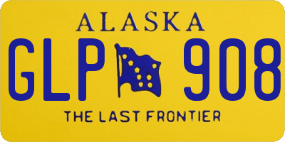 AK license plate GLP908