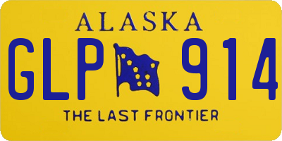 AK license plate GLP914