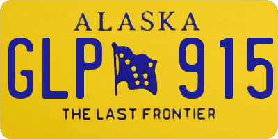 AK license plate GLP915
