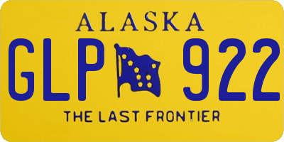 AK license plate GLP922