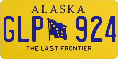 AK license plate GLP924