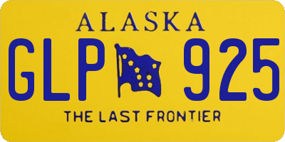 AK license plate GLP925