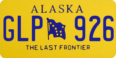 AK license plate GLP926