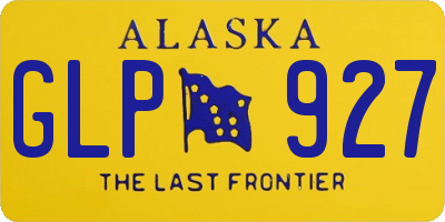 AK license plate GLP927