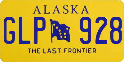 AK license plate GLP928