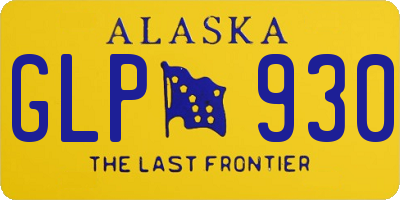 AK license plate GLP930
