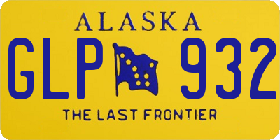 AK license plate GLP932
