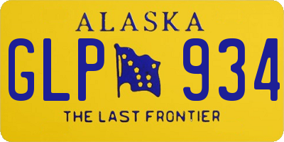 AK license plate GLP934