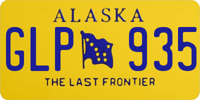 AK license plate GLP935