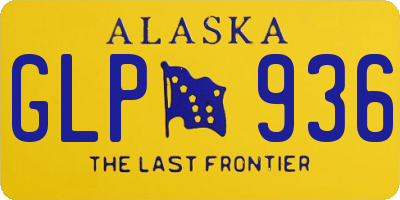 AK license plate GLP936