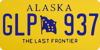 AK license plate GLP937