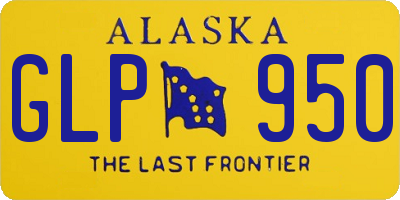 AK license plate GLP950