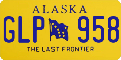 AK license plate GLP958