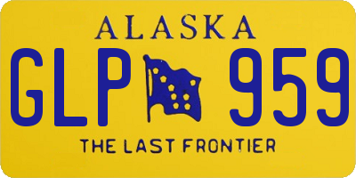 AK license plate GLP959