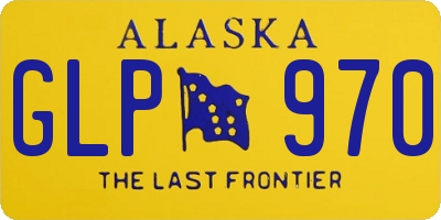 AK license plate GLP970