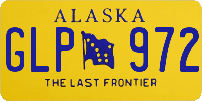 AK license plate GLP972