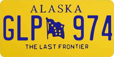 AK license plate GLP974