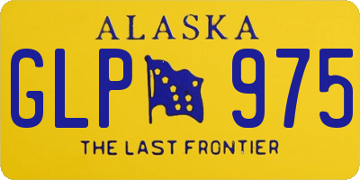 AK license plate GLP975