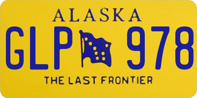 AK license plate GLP978