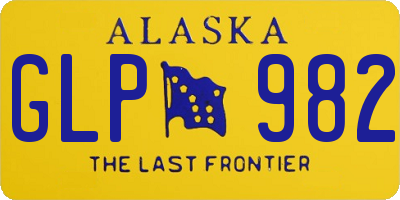 AK license plate GLP982