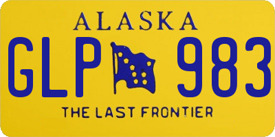 AK license plate GLP983