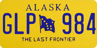 AK license plate GLP984