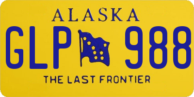 AK license plate GLP988