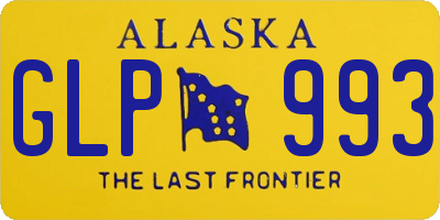 AK license plate GLP993