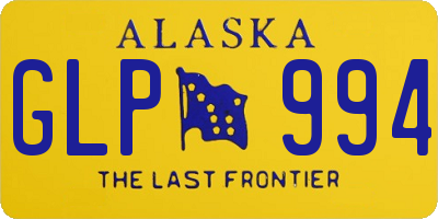 AK license plate GLP994