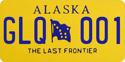 AK license plate GLQ001