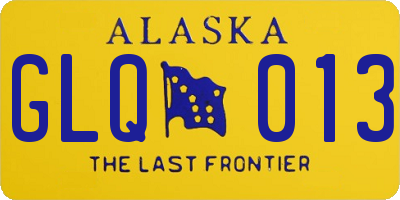 AK license plate GLQ013