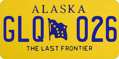 AK license plate GLQ026