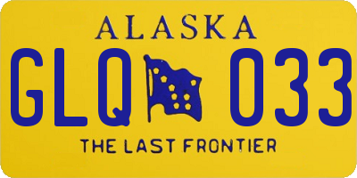 AK license plate GLQ033