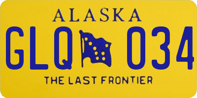 AK license plate GLQ034