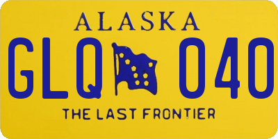 AK license plate GLQ040