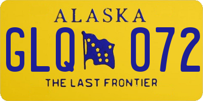 AK license plate GLQ072