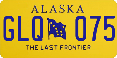 AK license plate GLQ075