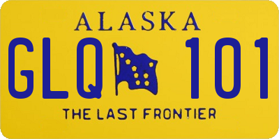 AK license plate GLQ101