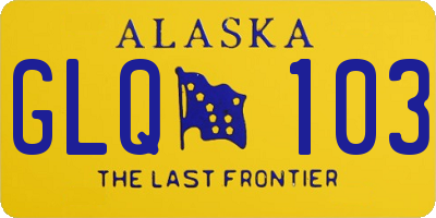 AK license plate GLQ103