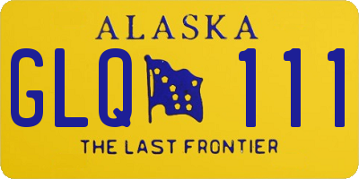 AK license plate GLQ111